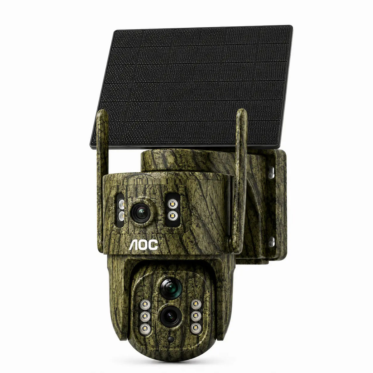 Cámara de Seguridad Solar 4G LTE para Exterior con Doble Lente, Visión Nocturna en Color, Seguimiento IA y Audio Bidireccional — Sin WiFi
