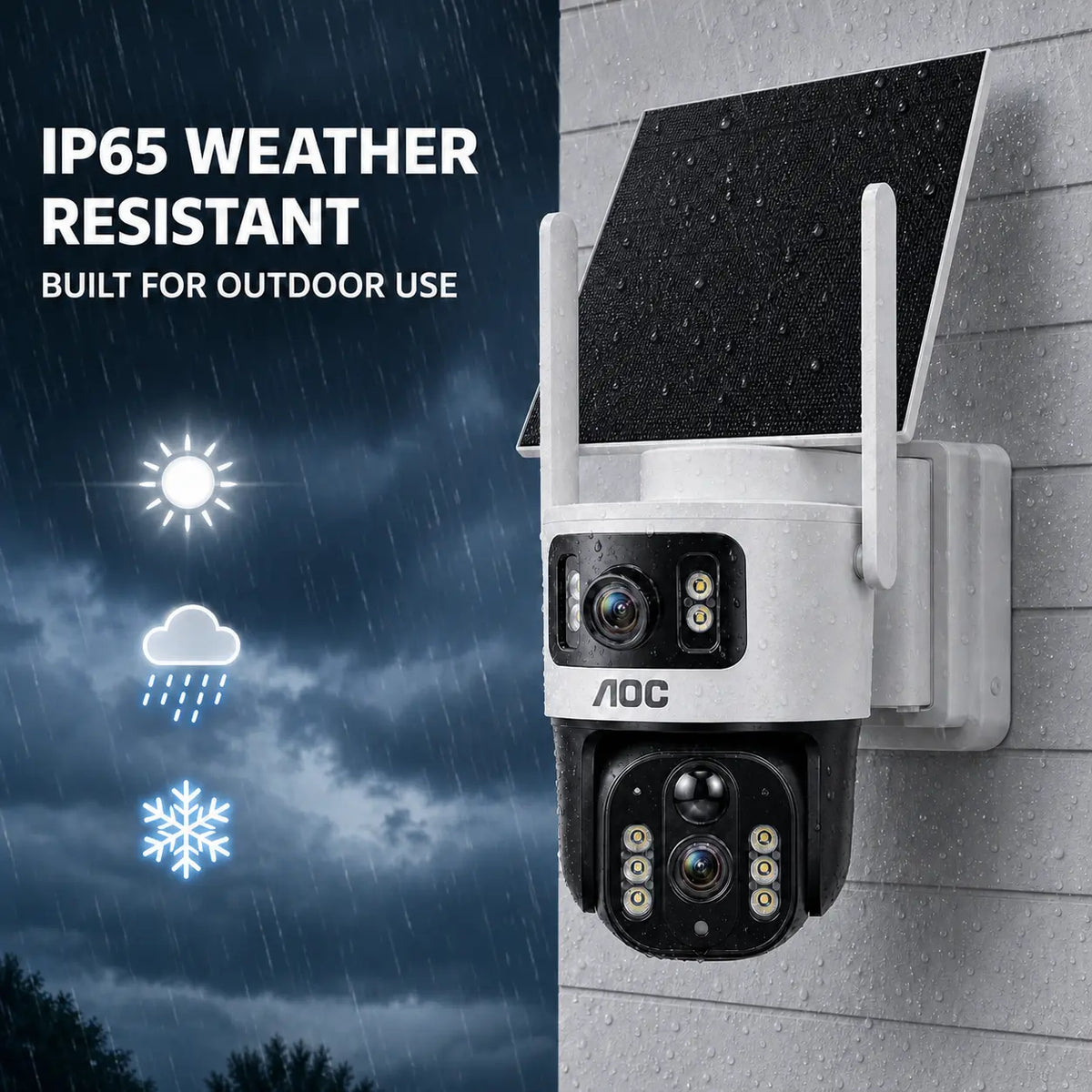 Cámara de Seguridad Solar 4G LTE para Exterior con Doble Lente, Visión Nocturna en Color, Seguimiento IA y Audio Bidireccional — Sin WiFi